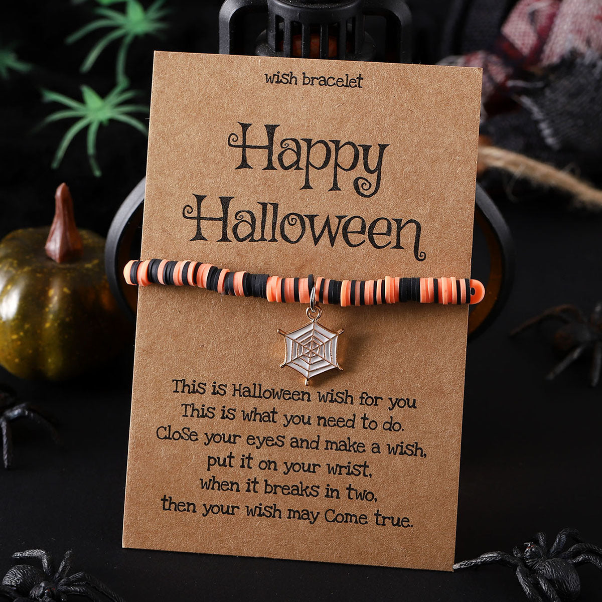 Wholesale  Ghost Pumpkin Skull Pendant Elastic Adjustable Bracelet